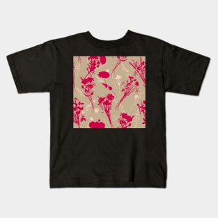 Florals in Magentaverse Kids T-Shirt